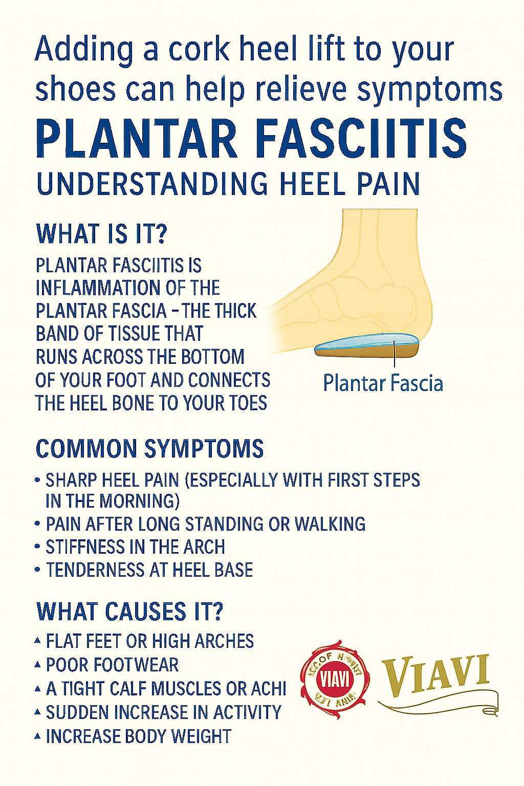 Cork Heel Lifts – Natural Height Support for Men, Women & Kids | 5 Fixed Sizes