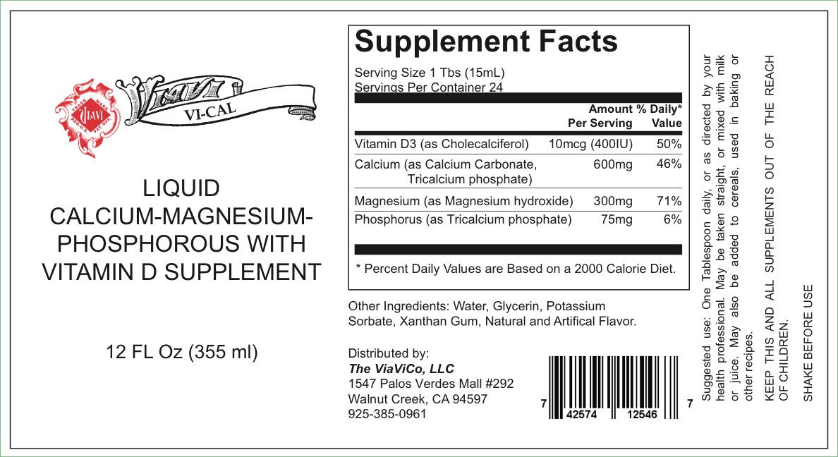 Viavi Liquid Calcium Vitamin D 12 oz
