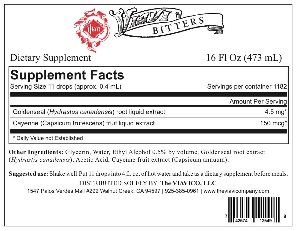 Viavi Bitters 16 oz